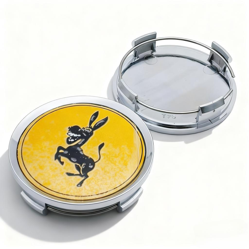 AAYP1 4pcs Donkey Logo Emblem Badge Car Wheel Center Caps OD 74MM 69MM ID Car Wheels Hub Cap Rim Hubcaps Cover Replace Car Accessories