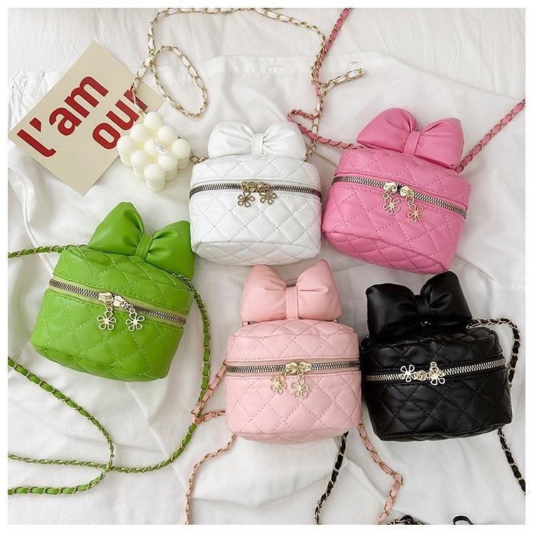 Fashionable Women's Butterfly Knot Handbag Soft Quilted Tote In Various Colors