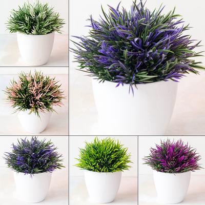 Künstliche Topfpflanze Bonsai Stimulation Gras Fake Leaf Home Dekoration Ornament