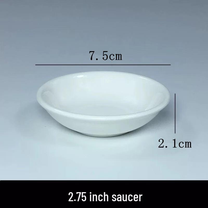 Pure White Ceramic Dipping Dishes, 2.75-inch (10-Pack)
