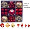 Set of 35 Electroplated Bright Plastic Christmas Ball Ornaments for Window Displays and Decorations