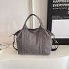 Solid Color Handbag Women's Large Capacity Lightweight Tote Bag Commuter Shoulder Crossbody Bag
