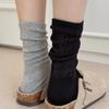 Early Autumn Versatile Hollow Tube Socks Cotton Casual Pile Socks Girl Solid Color Long Gray Socks Cotton Socks