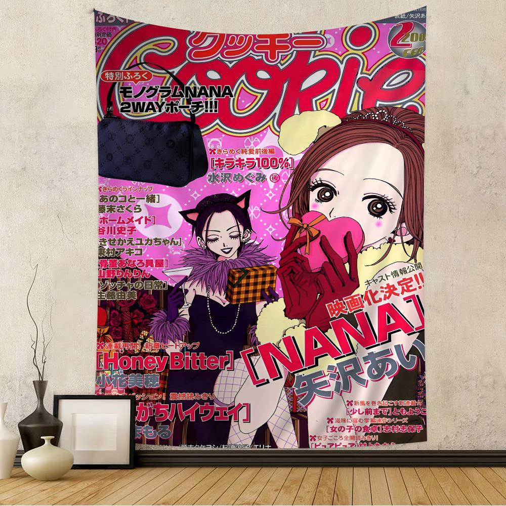 NANA Anime Manga Tapestry Iconic Band Characters Manga Print Wall Hanging Ideal for Bedroom Decor Anime Music Fans