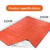 PE Emergency Blanket Portable Foldable Heat Reflective Waterproof Windproof for Camping Hiking Survival Hypothermia Rescue