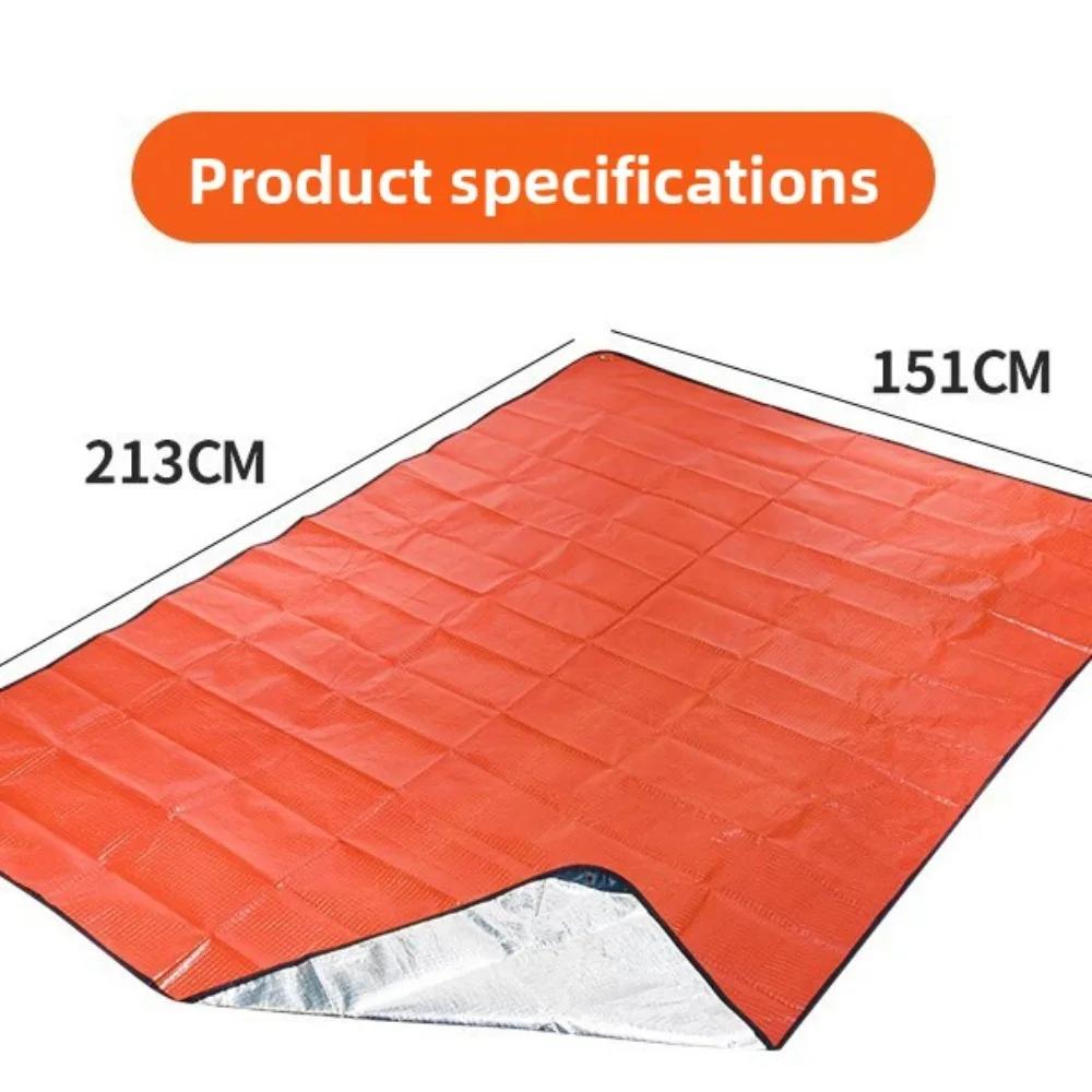 PE Emergency Blanket Portable Foldable Heat Reflective Waterproof Windproof for Camping Hiking Survival Hypothermia Rescue
