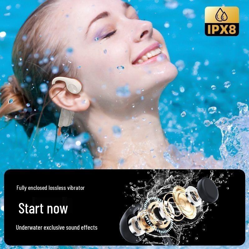 X7Pro Waterproof Bone Conduction Bluetooth Swimming Headphones with 32G MP3 Memory