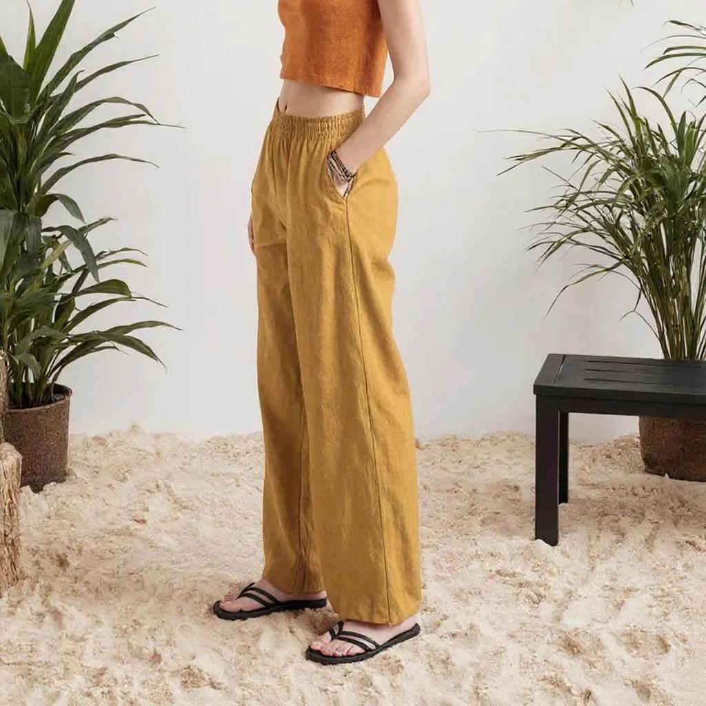 Damen Locker Und Bequeme Lässige Mode Farbe Taschenhose