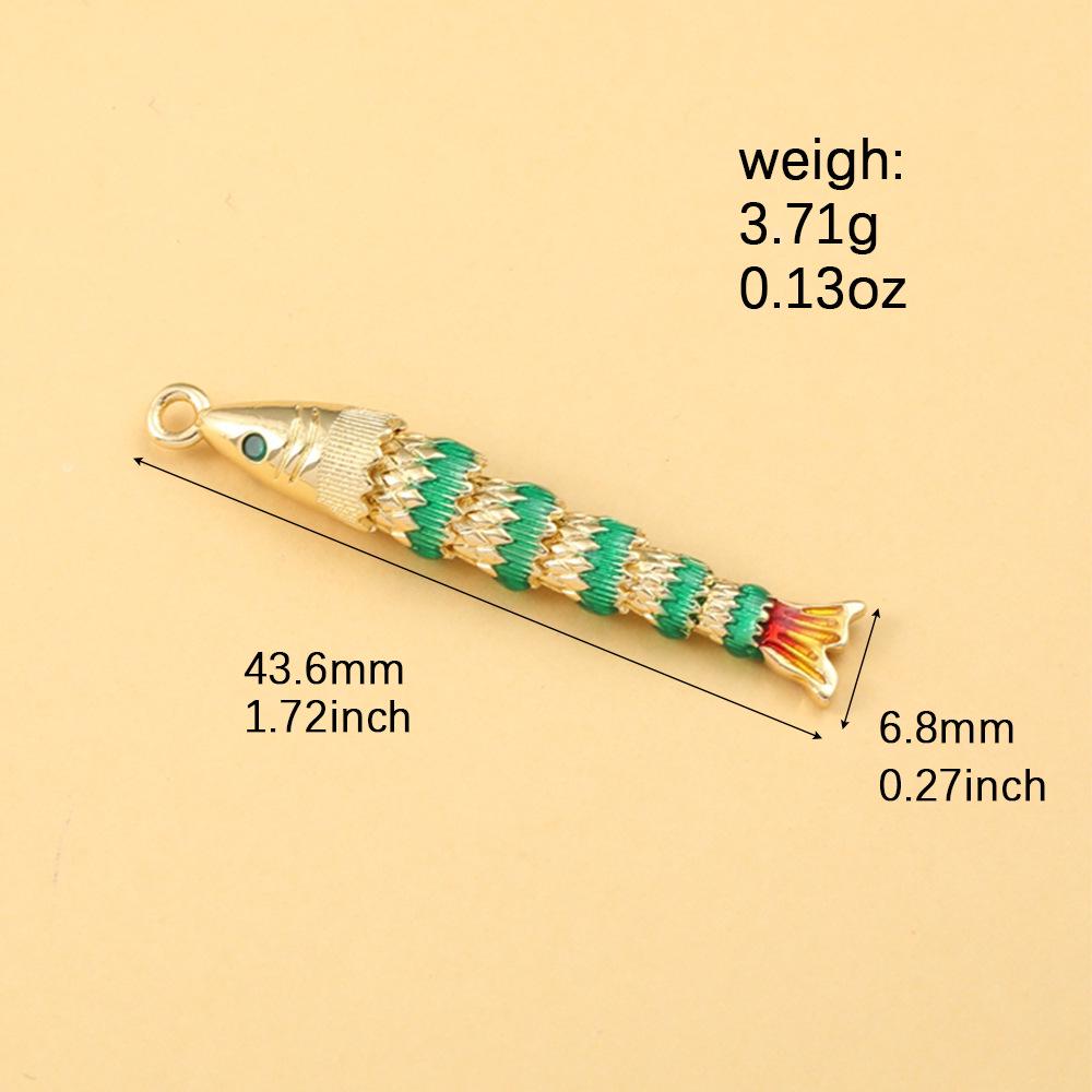 Gold-Plated Colorful Koi Fish Pendant Necklace - Summer Ocean Series