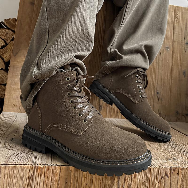 Fashion Autumn and winter boots Trendy men's minimalist style design Fashion party Outdoor street High quality luxury shoes lace-up New