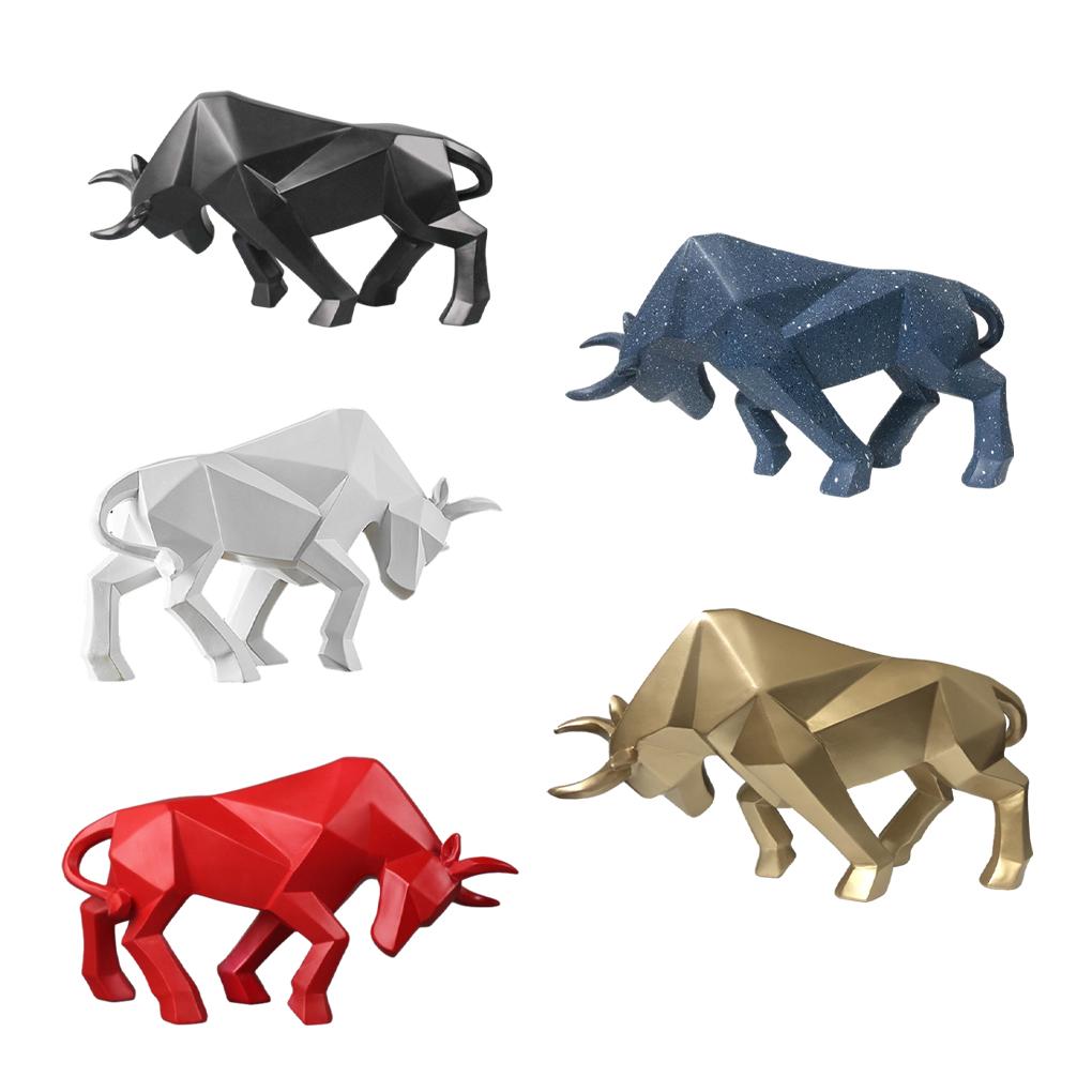 Exquisite Decoration Bulls Sculpture Made Of Resin Bull Statue Ornament Resin Bull Sculpture