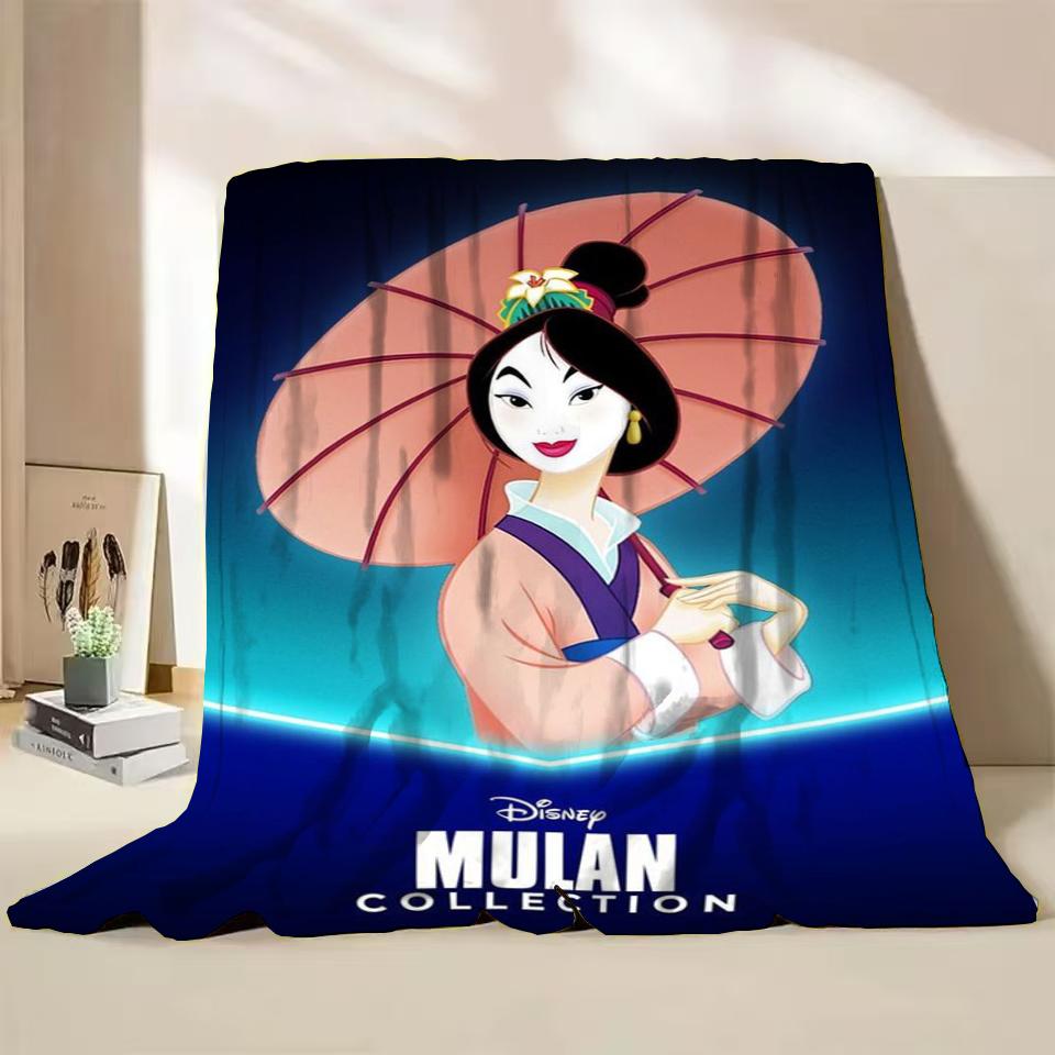 Disney Mulan Flannel Throw Blankets for Bed Sofa Home Bedroom Office Travel Children's Cover Blanket Kids Winter Warm Soft Gifts