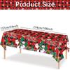 Plastic Christmas Tablecloth Disposable Bronzing Disposable Tablecloths Snowflake Pattern Snowman Design Table Cover
