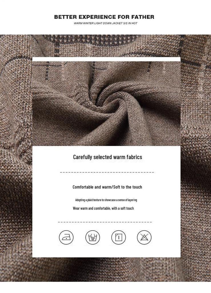 Men's Thickened Knitwear Business Wool Sweater - Autumn/Winter Round Neck Casual Style