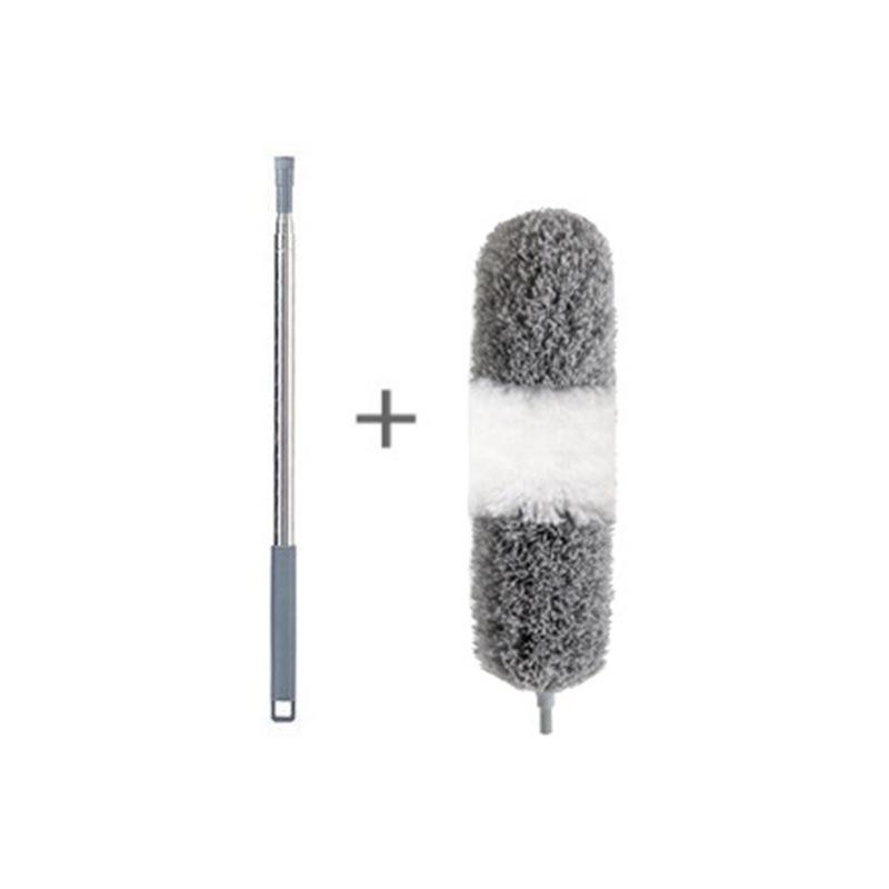 2.8m Long Telescopic Pole Electrostatic Dust Sweeping Artifact Bendable Feather Duster Household Handheld Cleaning Dust Duster