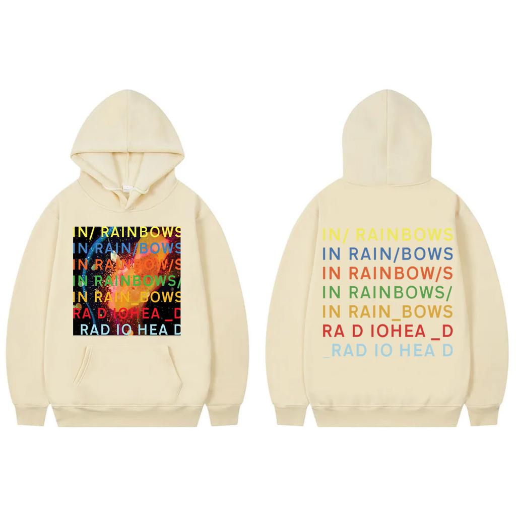 Radiohead In Rainbows Album Merch Hoodies Men Women Clothing Rock Hip Hop Sweatshirts Fashion Y2k Oversized Pullovers Streetwear