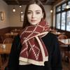 Fashionable Christmas Elk Snowman Scarf Warm Shawl Red Scarf Student Couple Christmas Gift Winter Warm Neck Protection Scarf