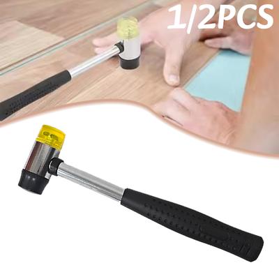 1/2 Stück 25mm beidseitig weicher Gummihammer Multifunktionshammer für Verglasung Fensterleisten Montage an Stahlrohren Handwerkzeug
