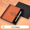 A5 Thick Leather Notepad, Student Subject Notebook, Work Meeting Record Book, Buckle Diary, Business Souvenir, 112 Sheets 224 Pages