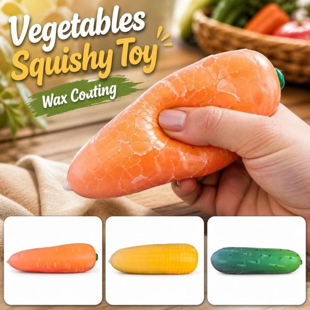Sound Crispy Carrot Squeeze Toys Wax Coating Realistic Cucumber Pinch Office Desk Toy