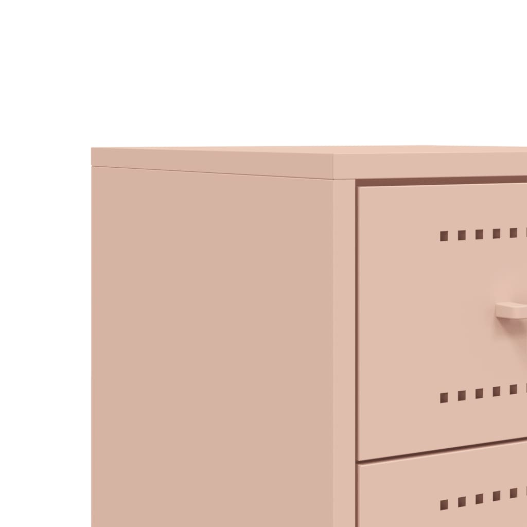 Nightstand Pink 36 x 39 x 60.5 cm Steel