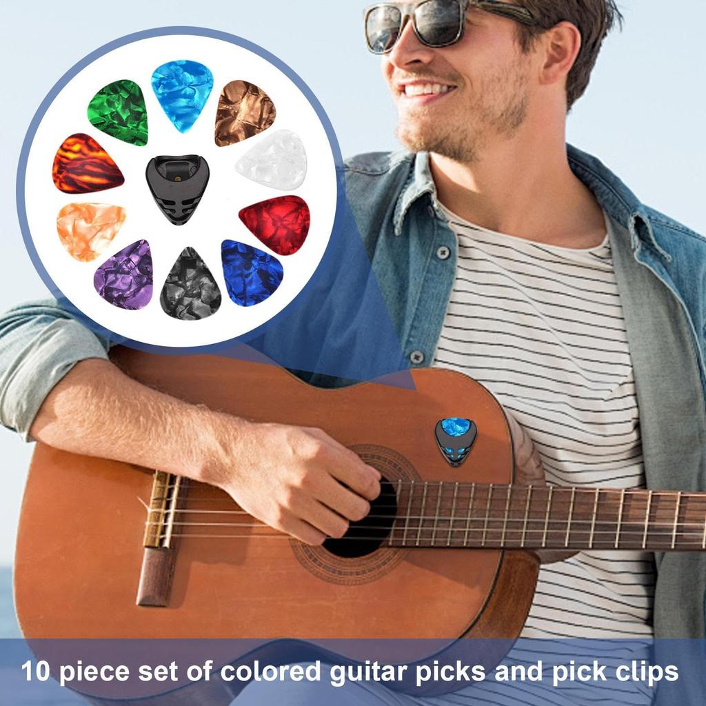 No-Brand Colorful Acoustic Guitar Picks for Beginners, 0.46mm