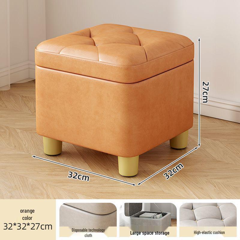 Компактный прямоугольный табурет для хранения для прихожей - Прочное сиденье для переобувания 3470₽