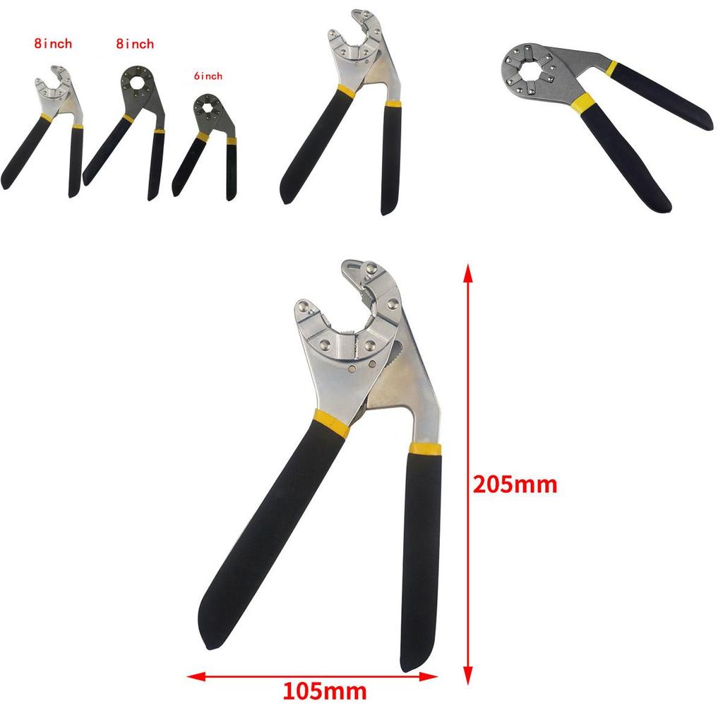 Zeitloses Design 6"/8" Verstellbarer Schraubenschlüssel Für Alle Schrauben Und Rohre Mit Sechskantgriff