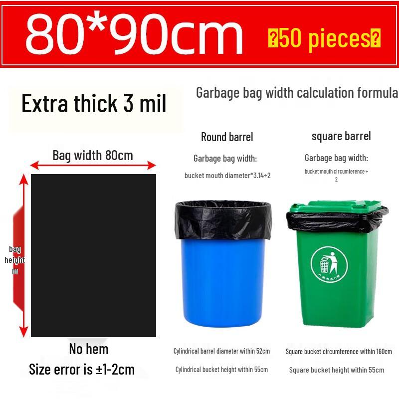 Heavy-Duty Black Large Trash Bags