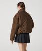 Awesome Studio Women'S Duck Down Short Padded Puffer Brown