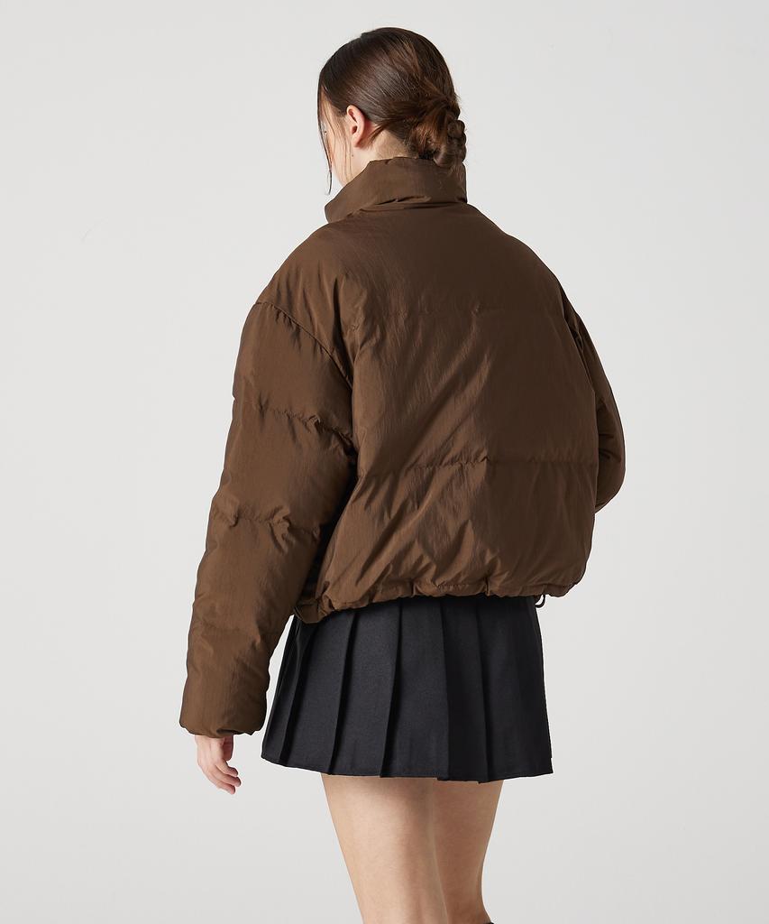 Awesome Studio Women'S Duck Down Short Padded Puffer Brown
