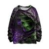 Women's Halloween Print Knit Sweater Long Sleeve Round Neck Casual Pullover