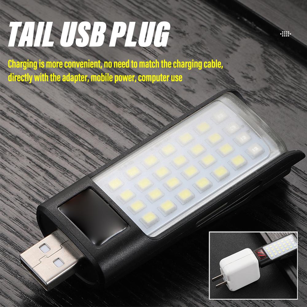 Wiederaufladbare MINI LED Taschenlampe Arbeitsleuchte Schlüsselanhängerlicht Campinglampe Leicht zu Tragen Mehrere Beleuchtungsmodi Wasserdichtes Material