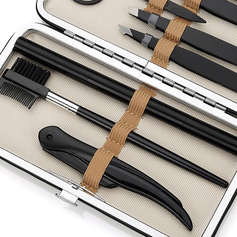 Eight-Piece Stainless Steel Nail Clipper Set with Eco-friendly Durable Professional Manicure Tools for Personal Care