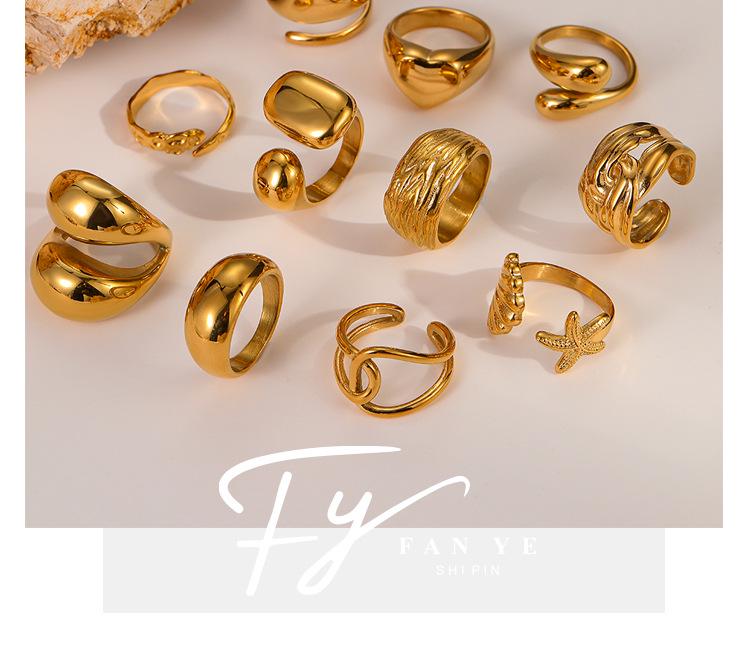 Chic Women's Open Stainless Steel Geometric Ring