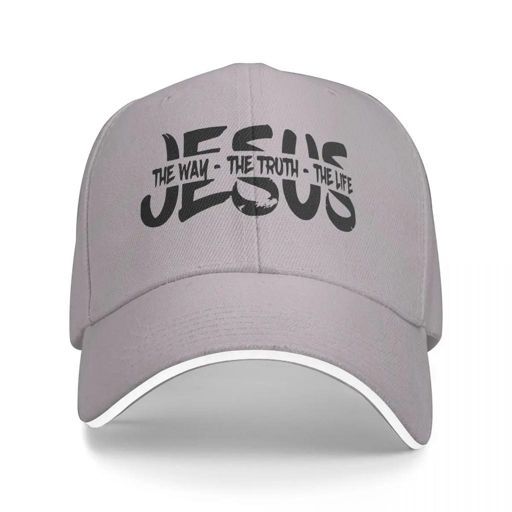 Casquette de camionneur à visière plate Jésus, le chemin, la vérité et la vie, pour homme, avec logo