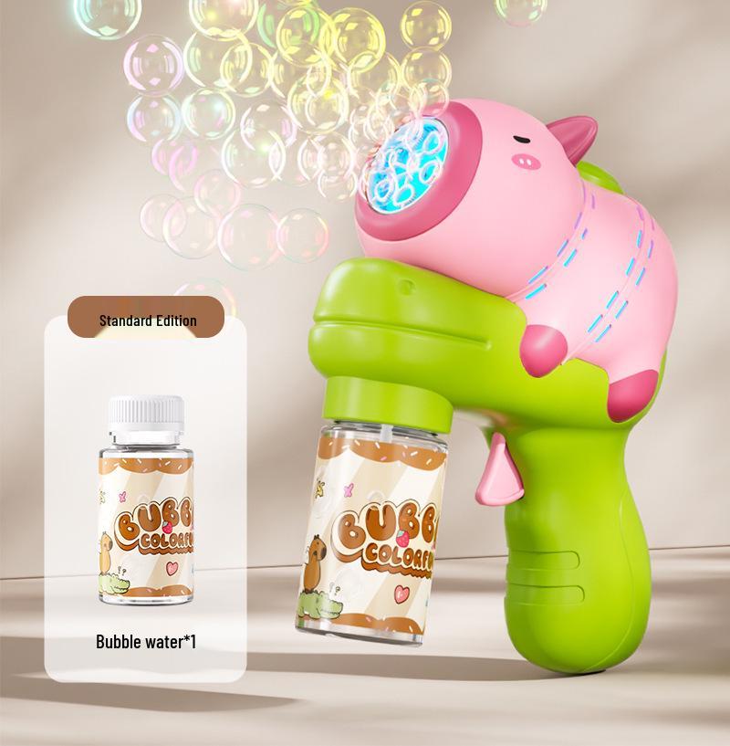 Unicorn Electric Bubble Maker: Kids' Automatic Light-Up Bubble Gun Gift