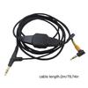 Replacement Cable 3.5mm to 3.5mm Male To Male Gold Plated Headphone Cable for Boom Microphone Gaming Headphone
