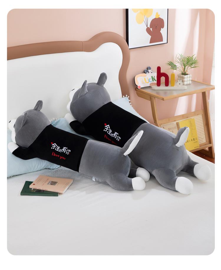 Husky Plush Hugging Pillow - Large Size cuddly Doll for Bed & Birthday Gift