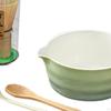5 Pieces Matcha Whisk Set Bowl with Spout Handmade Tea Ceremony Traditional Gift for