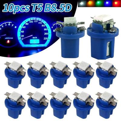 10pcs T5 B8.5d LED Car Instrument Panels Lights Low Power Bulbs 5050 SMD Automobile Dashboard Switch Lamp 12V Car Light Interior