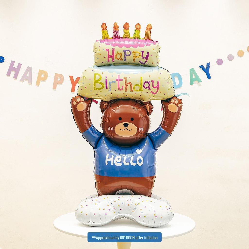 Children's Day Animal Balloon Hat First Birthday Photo Props & Background Decoration