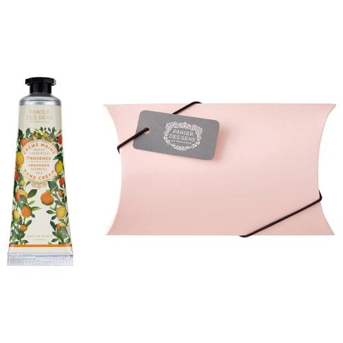 

Panierdessens Rich Moisturizing Hand Cream Gift Box. Warm and refreshing lemon-infused Provence scent. 30mL (Luxuriously formulated with shea butter,