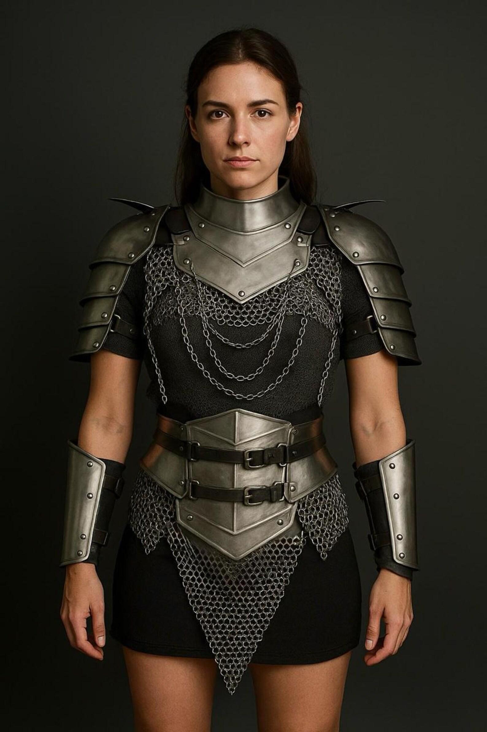 Women s Medieval Knight Costume Set for LARP, Cosplay & Renaissance Fair