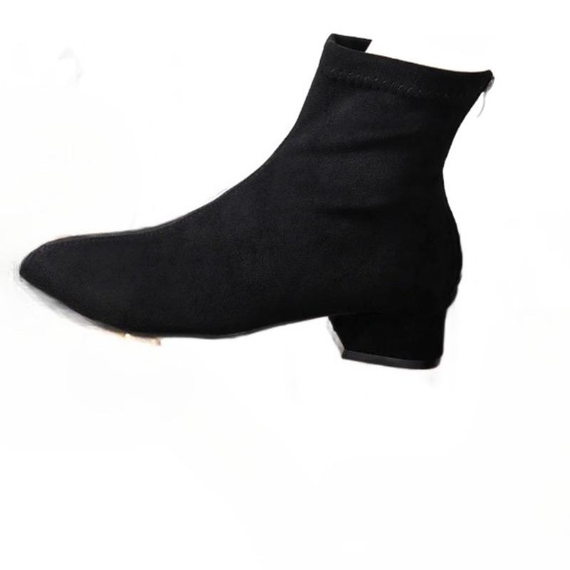 Fashion Mid Heels Women Suede Ankle Boots Winter Fashion Chunky Shoes for Woman 2025 New Elegant Shoes Snow Chelsea Short Boots De Mujer
