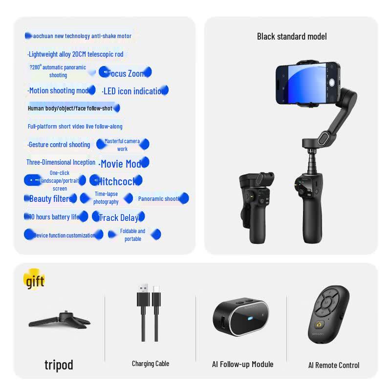 Aochuan Smart V8 AI Tracking 3-Axis Phone Gimbal Stabilizer