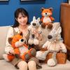 Forest Friends Plush Wolf And Fox Toys With Pp Cotton Filling For Kids Playroom Decor