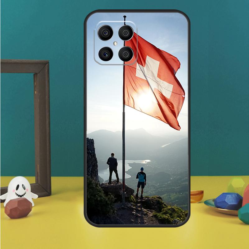 Switzerland Swiss Flag Case For Honor X9a X8a X8b X9b X9c X8 X9 50 70 90 Lite Honor 200 Lite Magic 7 5 6 Pro Cover