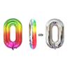 Balon Folie Număr Jelly Gradient Curcubeu de 40 de Inchi pentru Decorațiuni de Ziua de Naștere