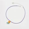 UNI.J Fresh Flower Cord Silver Anklet Iak42 [Silver]